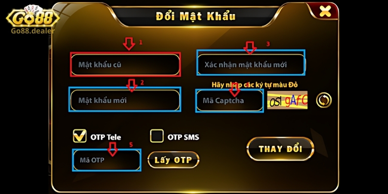 Hướng dẫn cách lấy lại mật khẩu Go88 siêu nhanh 